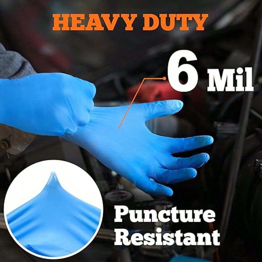 100pcs Heavy Duty Nitrile Disp - Rubber Glove Cleaning recension och pris