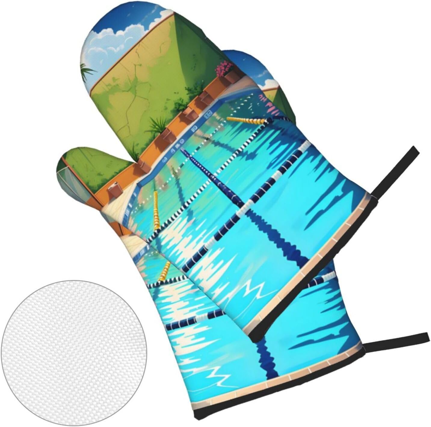 Flamingo and Swimming Pool Sil - Oven Mitt Silicone recension och pris